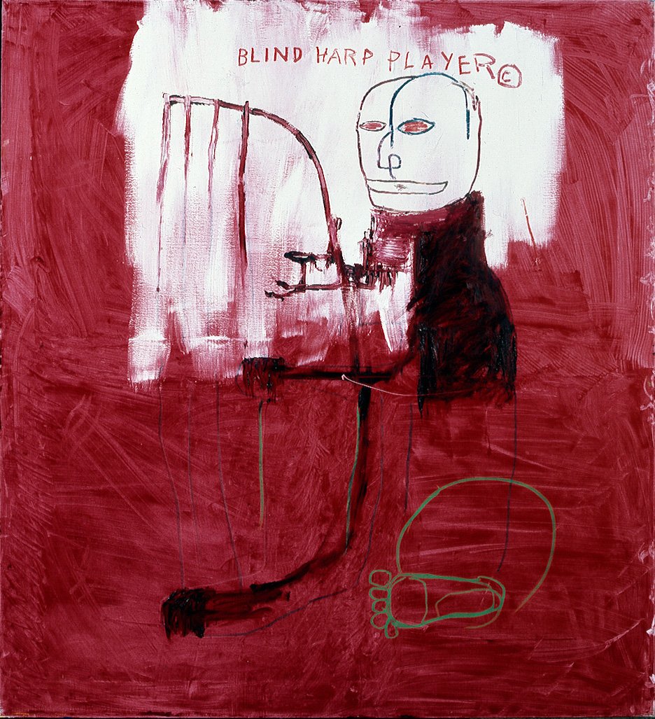 Jean-Michel Basquiat  - 聋，1984年，帆布上的丙烯酸和油烟