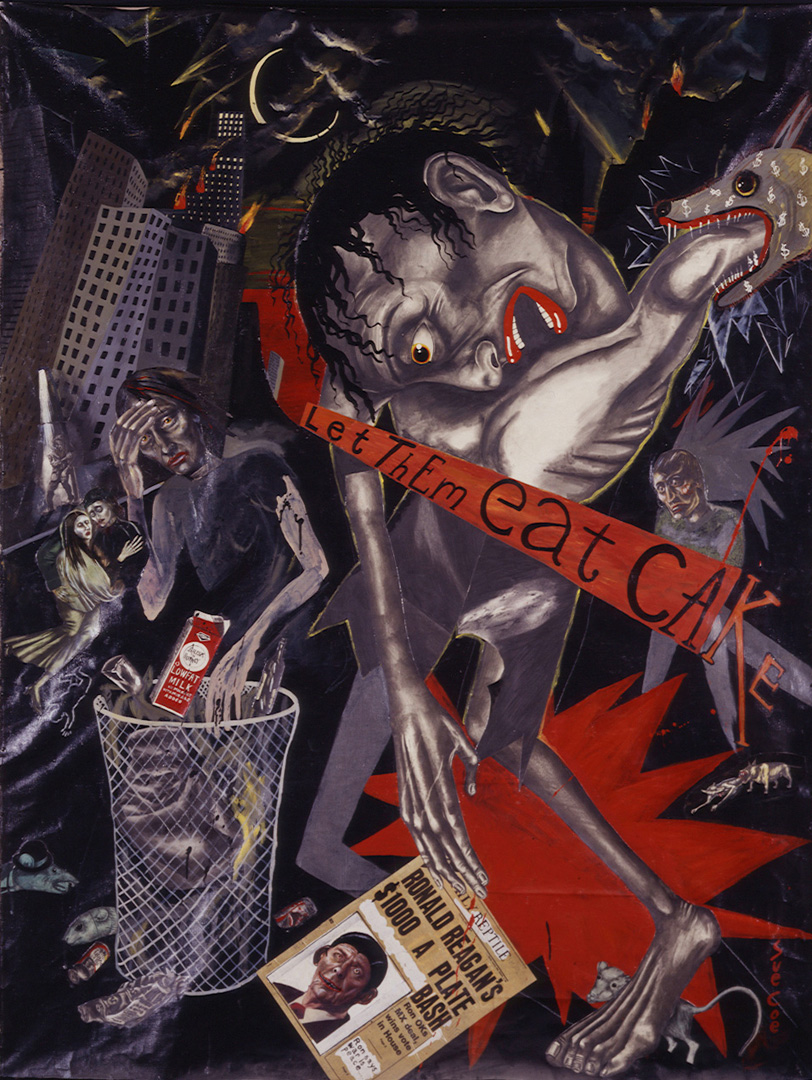 苏·科：《让他们吃蛋糕》，1986年，油画