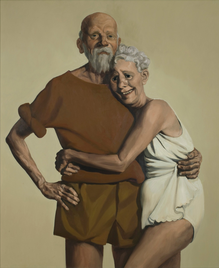 John Currin  - 老夫妇，1993年，油画