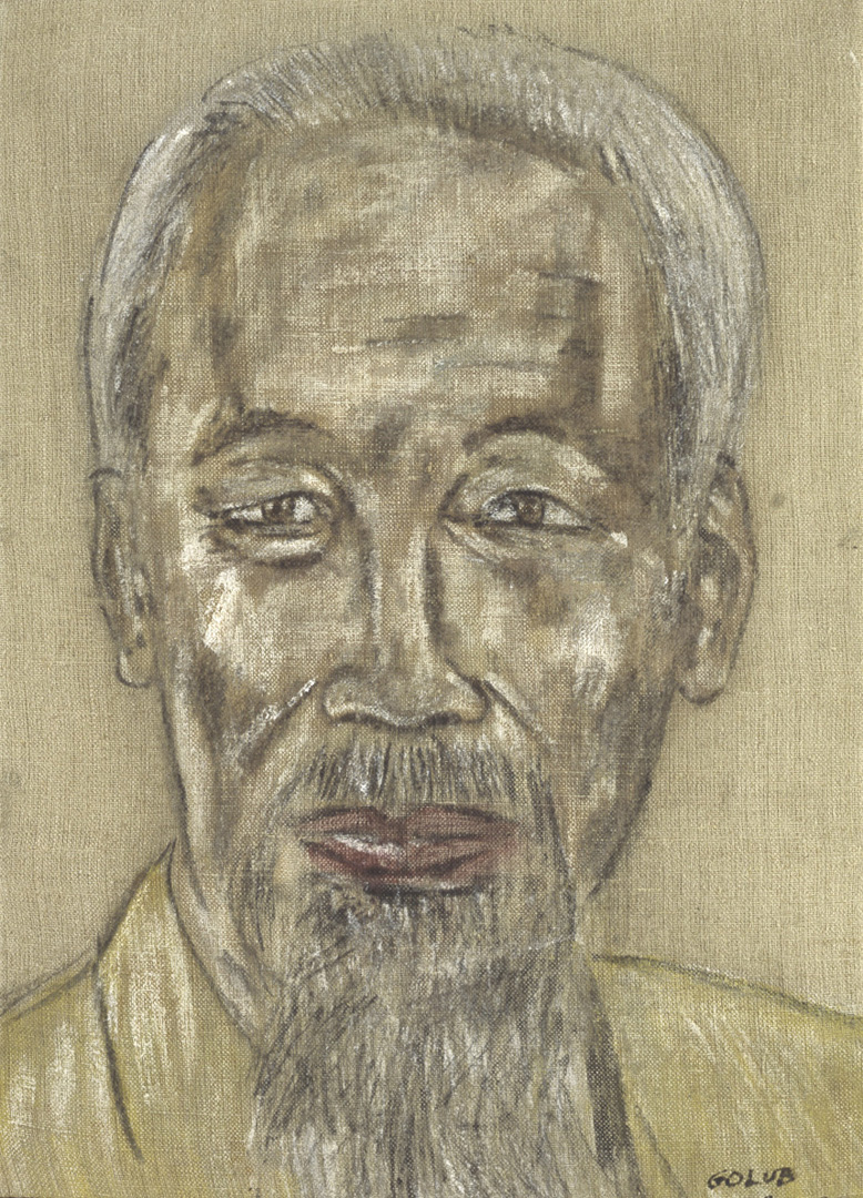 Leon Golub - Ho Chi Minh (1967), 1976, acrylic on linen