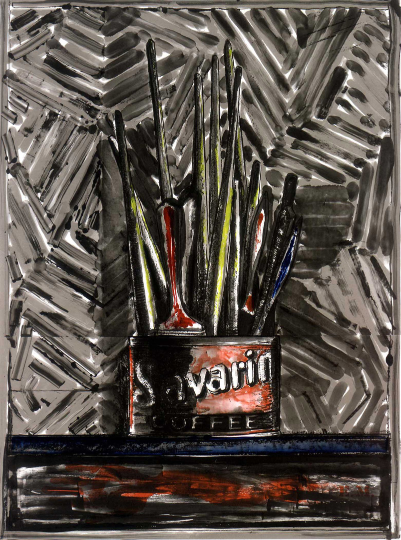 Jasper Johns  -  Savarin，1982年，单调在石英仪上