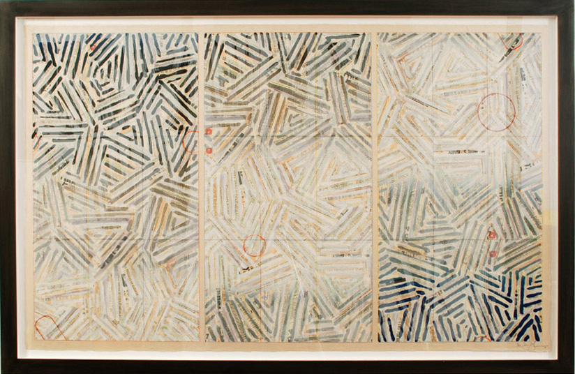 Jasper Johns  -  Usuyuki，1981年，丝绸屏，12个屏幕