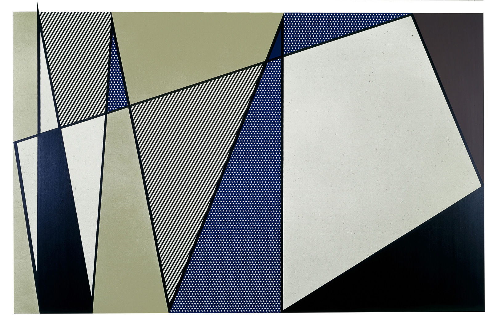 李奇登斯坦-Imperfect Painting, 1986, oil and Magna on two canvas panels