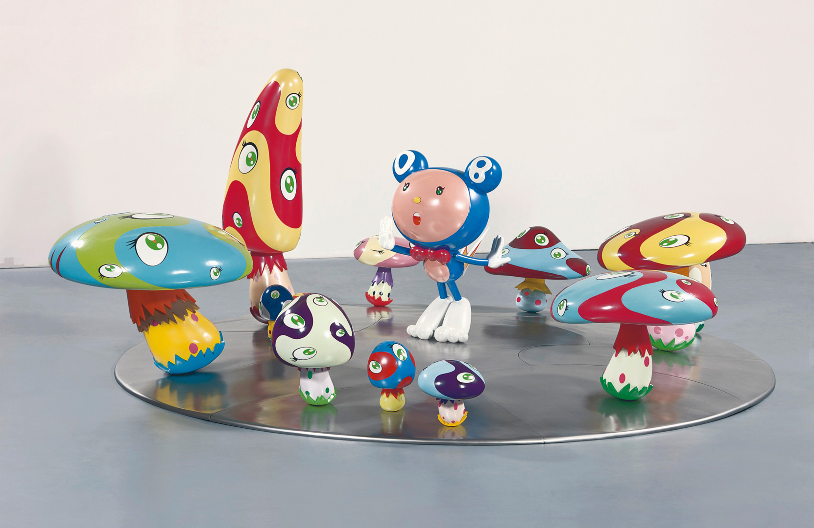 Takashi Murakami - DOB in the Strange Forest (Blue DOB), 1999, fiber-reinforced plastic, resin, fiberglass, acrylic and iron