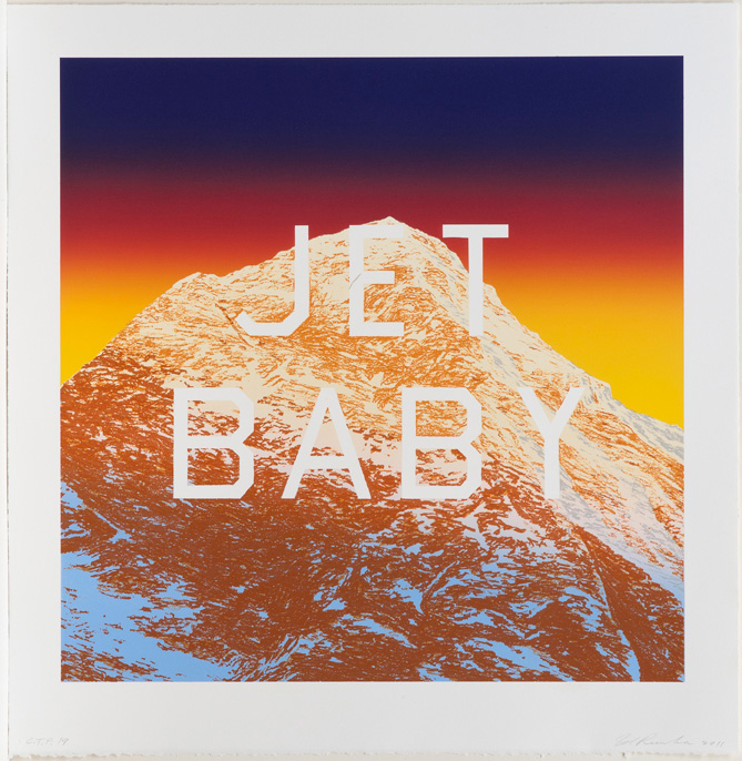 Ed Ruscha - JET BABY, 2011，平版印刷