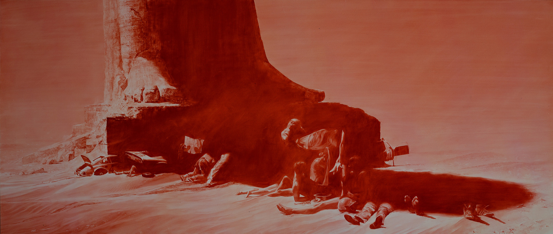 Mark Tansey  - 逮捕，1988年，帆布上的油