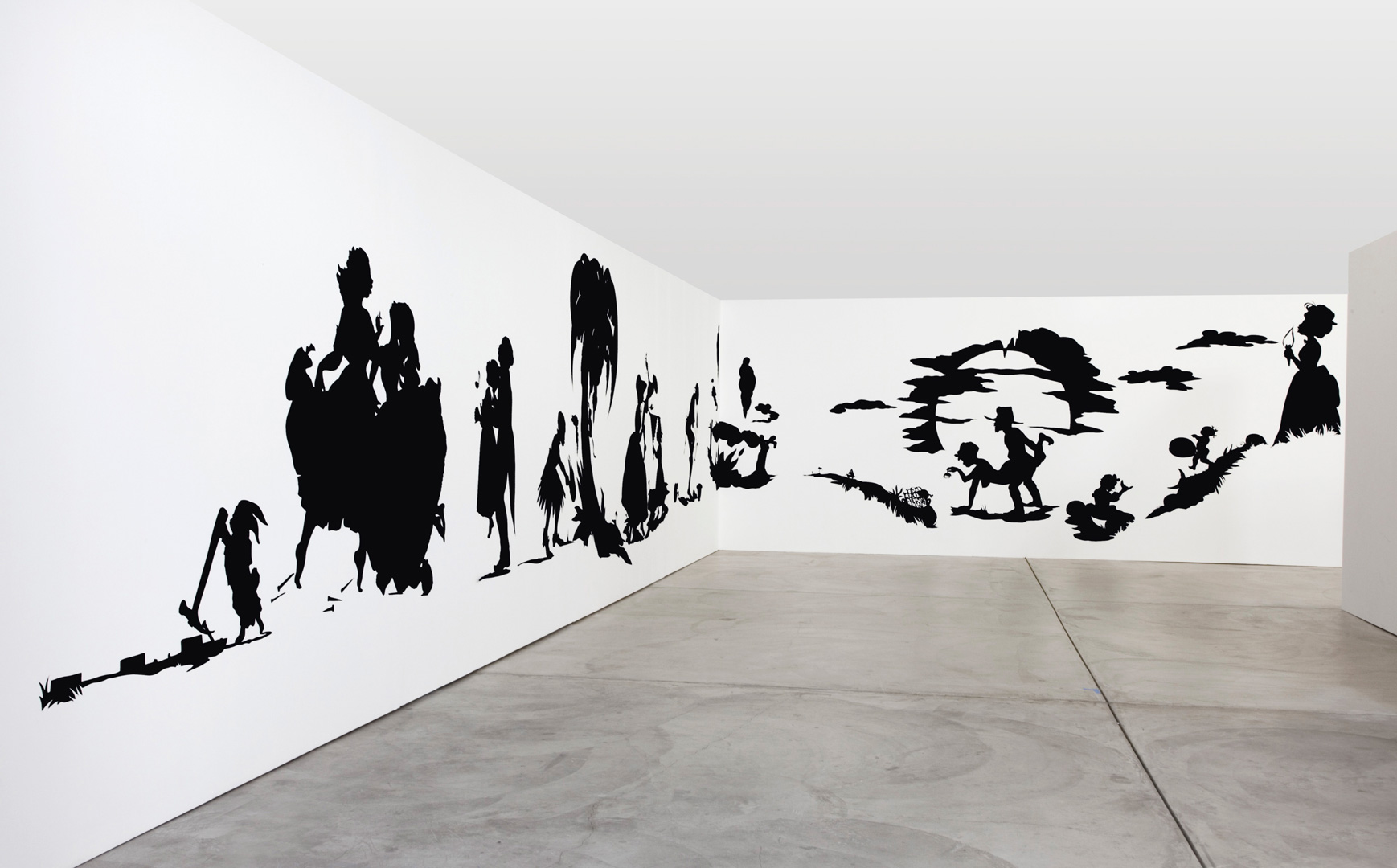 Kara Walker - African't, 1996, cut paper on wall