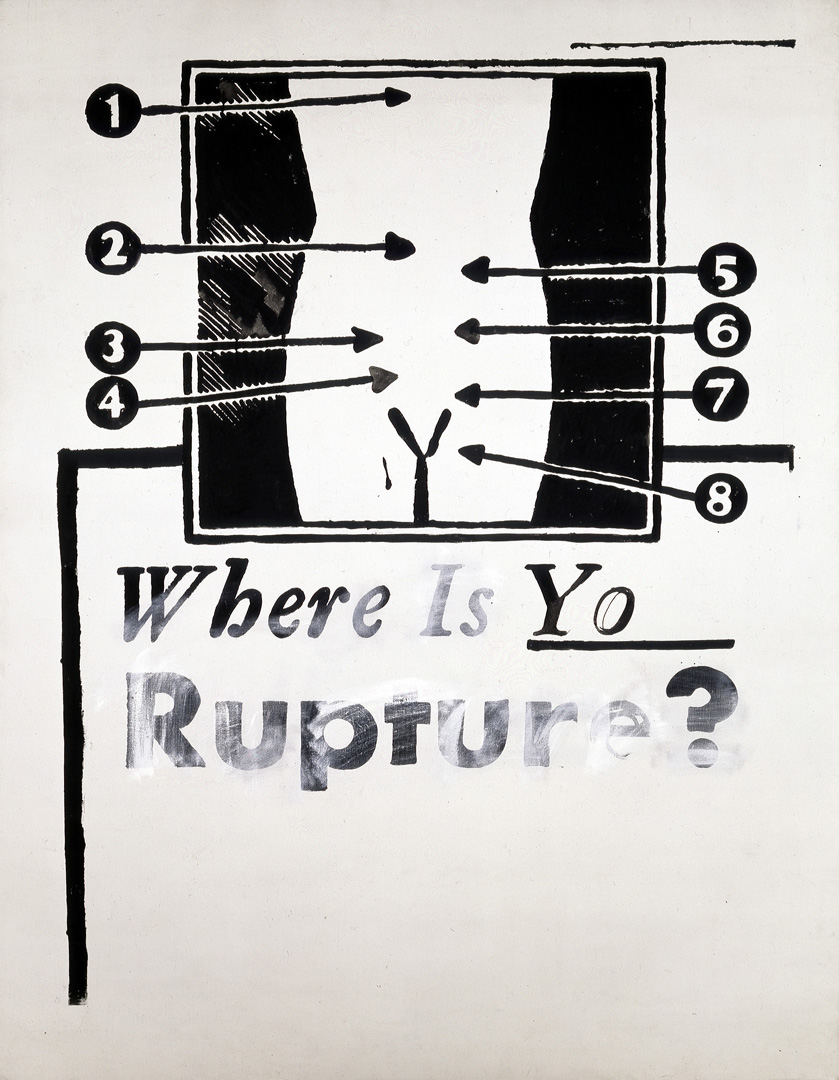 安迪战争hol - Where is your Rupture? [1], 1961, water-based paint on cotton