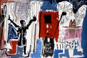 Jean-Michel Basquiat  - 令人讨厌的自由主义者，1982年，亚克力，油烟和帆布上的喷漆