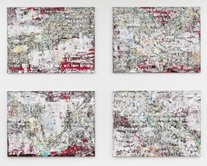 Mark Bradford-日记条目#1-42013，画布上的混合媒体