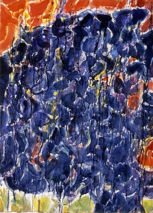 山姆·弗兰cis - Côte d'Azur, 1953, watercolor on paper