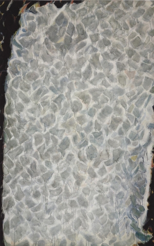 山姆·弗兰cis - Grey, 1954-55, oil on canvas