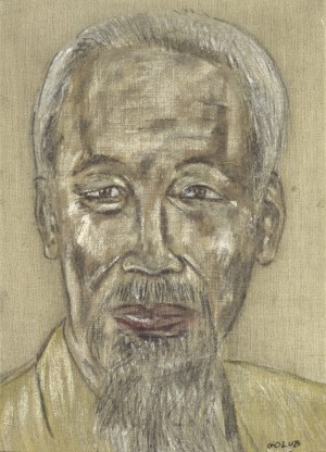 Leon Golub-胡志明（1967），1976，亚麻压克力