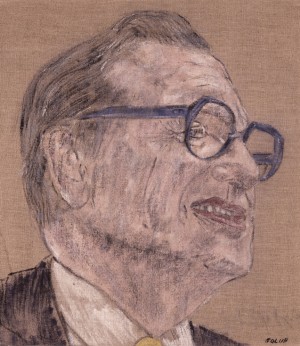 Leon Golub-Nelson Rockefeller（1976），1976，亚麻压克力