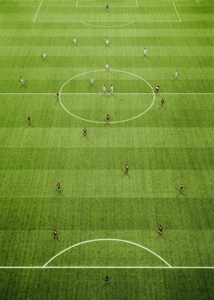 一个ndreas Gursky - EM, Arena, Amsterdam II, 2000, chromogenic print mounted on Plexiglas in artist's frame