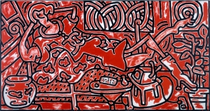 Keith Haring  -  Red Room，1988年