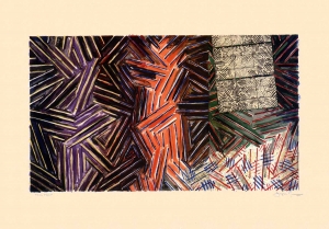 Jasper Johns-在时钟和床之间，1989年，石版印刷，十块铝板
