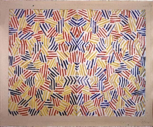 Jasper Johns-尸体与镜子，1976年，丝网印刷，36屏