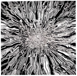 Mike Kelley - Infinite Expansion, 1983年，六部分叠加;丙烯酸在纸上