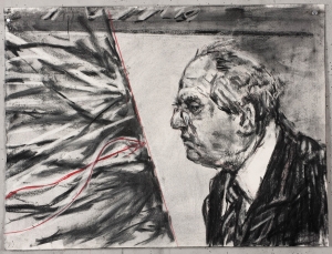 威廉·肯特里奇（William Kentridge）&ŧ039；其他面孔的绘画&ŧ039；，2011年，纸上炭笔和彩色铅笔