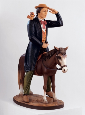 Jeff Koons  -  Buster Keaton，1988年，多彩木材