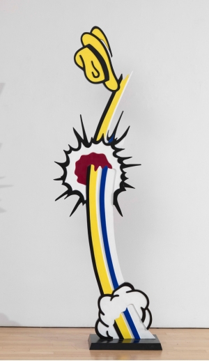 Roy Lichtenstein-Chapeau II政变，1996年，青铜色涂漆和镀锡