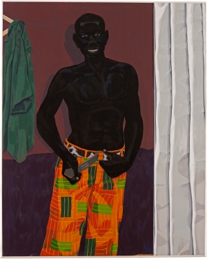 Kerry James Marshall-无标题（橙色裤子），2014年，PVC面板上的亚克力