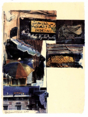 Robert Rauschenberg - Flaps (Marrakitch)， 2000，纸上丝网印刷