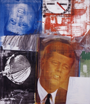 Robert Rauschenberg -无题，1963，油画和丝网印刷在画布上