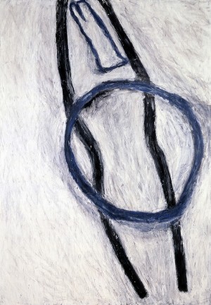 Susan Rothenberg  -  Blue Body，1980-81，丙烯酸和帆布闪光