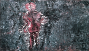 Susan Rothenberg  -  Jugller与阴影，1987年，油画帆布