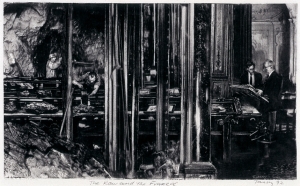 马克·坦西-原稿和镜框，1992年，纸张上的墨粉