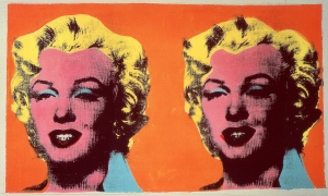 安迪·沃霍尔——两个玛丽莲，1962年，亚克力，丝印油墨，亚麻布上的铅笔