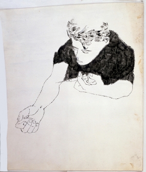 安迪·沃霍尔——《国家的噩梦》，1951年，纸上墨水