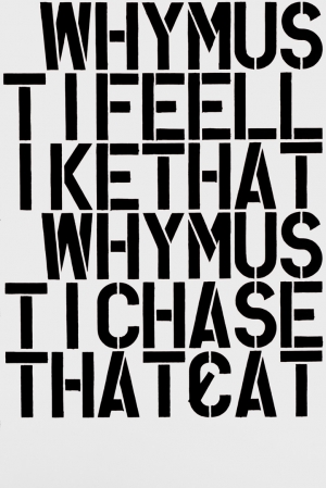 Christopher Wool -为什么?， 1990，搪瓷铝