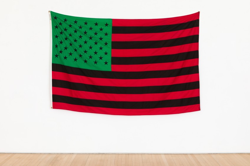 David Hammons，非洲裔美国国旗，1990年