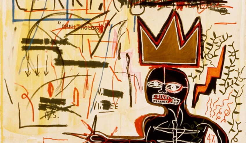 Jean-Michel Basquiat细节与弦二